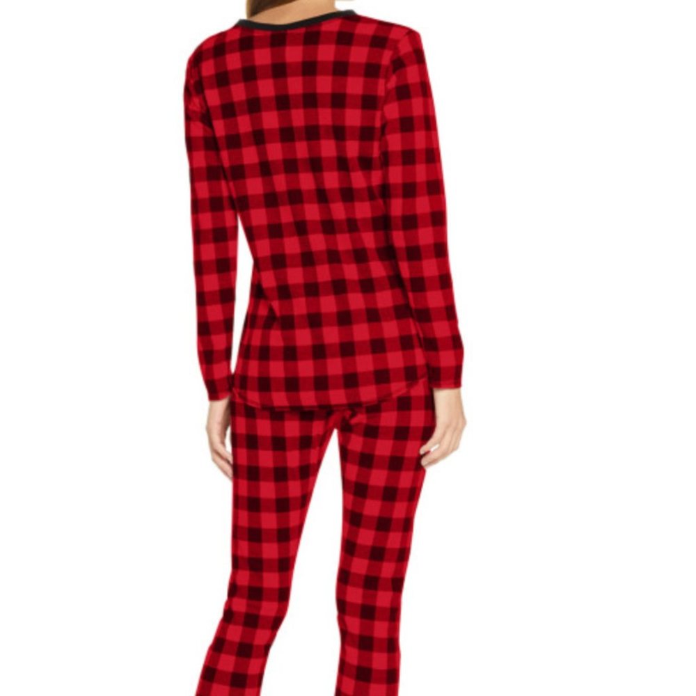 Red & Black Buffalo Check Plaid Pajama Lounge Set - Picture 2 of 5